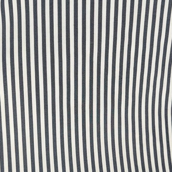 Calvin Klein 3X Black White Pinstripe Button Up Roll Tab Collared Top Vaudeville - Picture 3 of 10